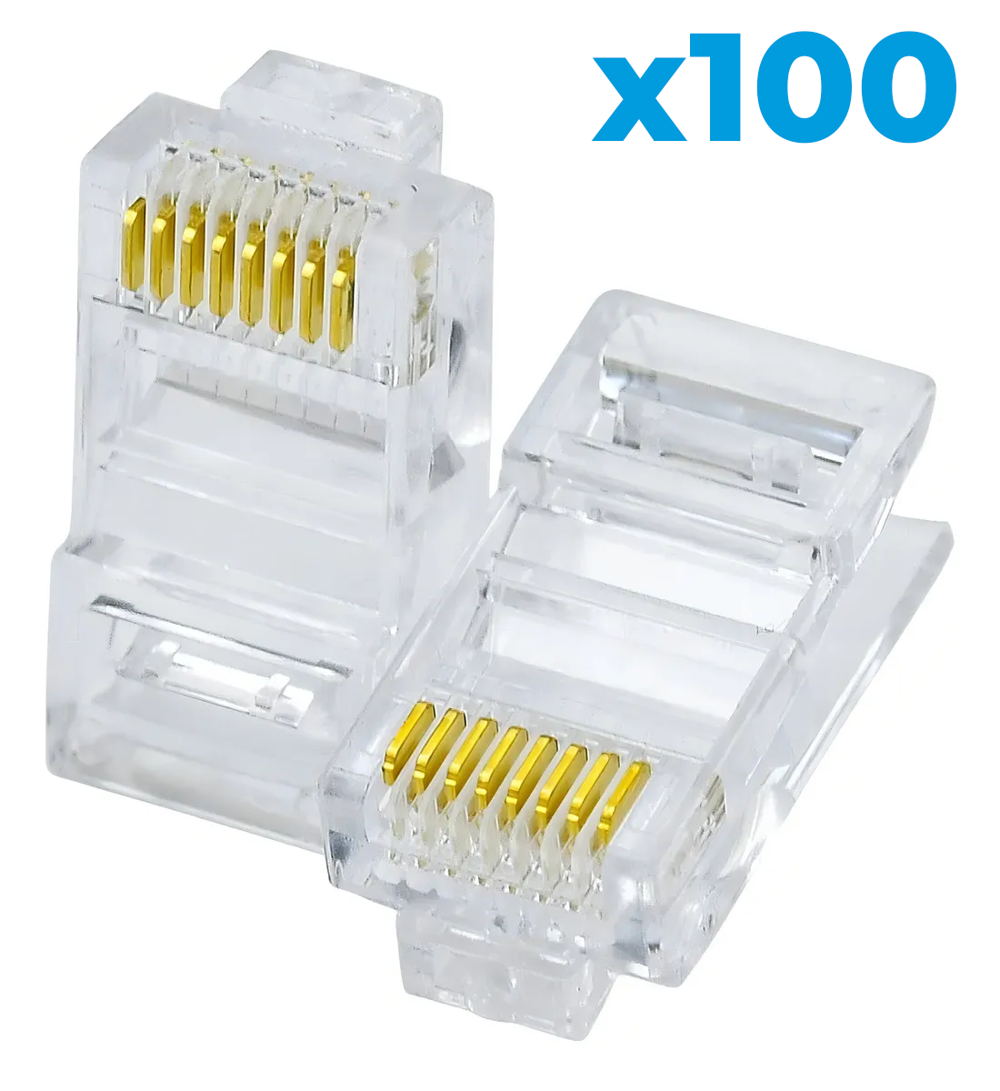 CONECTOR RJ45 CAT6 100 UNIDADES PCPLAY